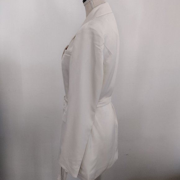 Satin Blazer Vanilla Size S NWT - Picture 4 of 5